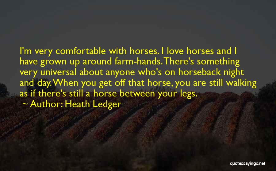 A Horse's Love Quotes By Heath Ledger