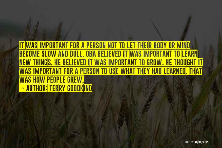 A Important Person Quotes By Terry Goodkind