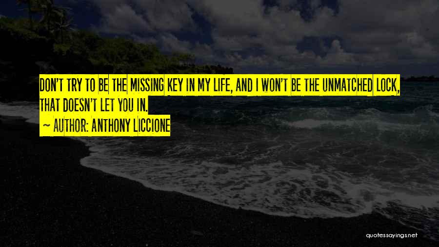 A Key And Lock Quotes By Anthony Liccione