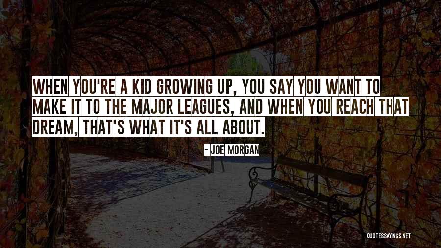 A Kid Growing Up Quotes By Joe Morgan A Kid Growing Up Quotes By Joe Morgan