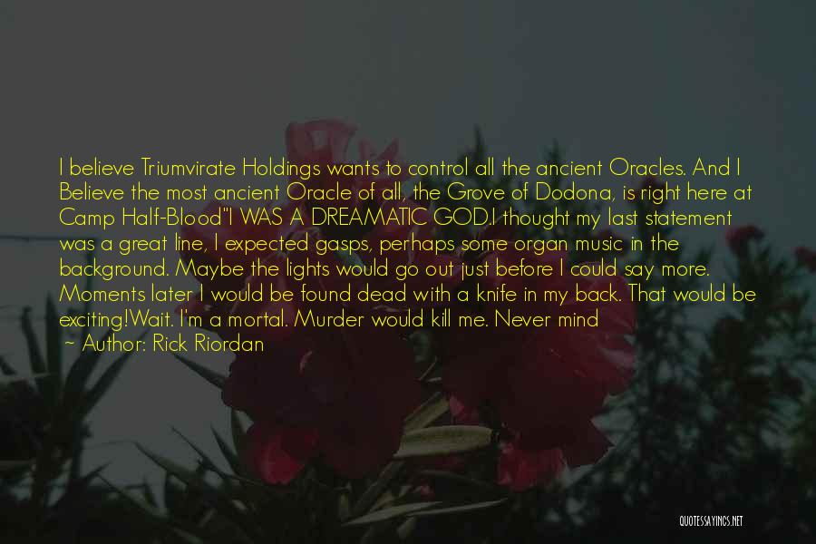 A Knife In The Back Quotes By Rick Riordan