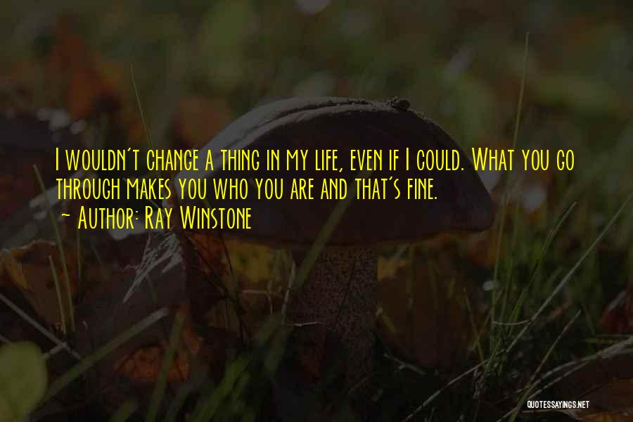 A Life Change Quotes By Ray Winstone