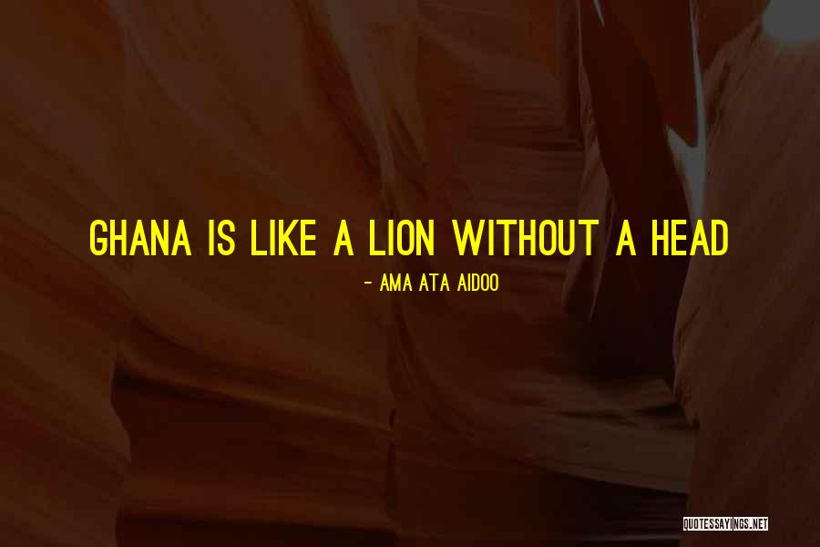 A Lion Quotes By Ama Ata Aidoo