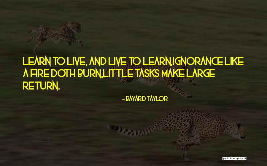 A Little Learning Quotes By Bayard Taylor A Little Learning Quotes By Bayard Taylor