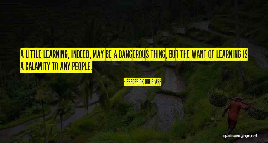 A Little Learning Quotes By Frederick Douglass A Little Learning Quotes By Frederick Douglass