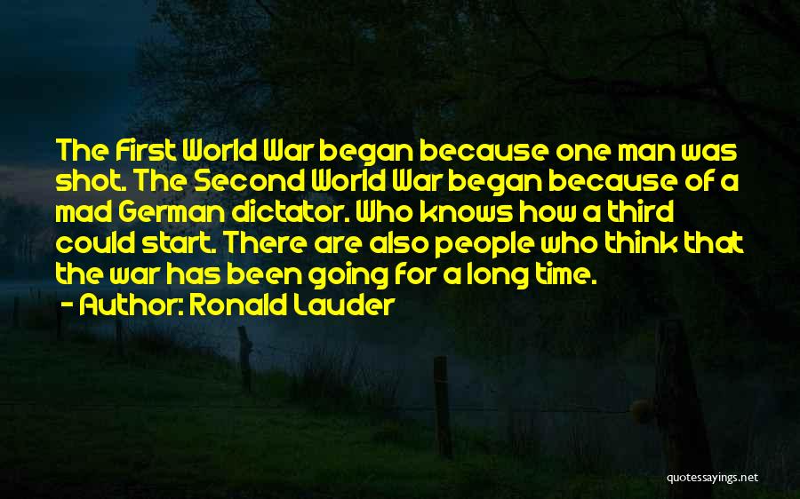 A Long Shot Quotes By Ronald Lauder