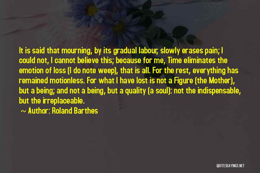 A Loss Of A Mother Quotes By Roland Barthes