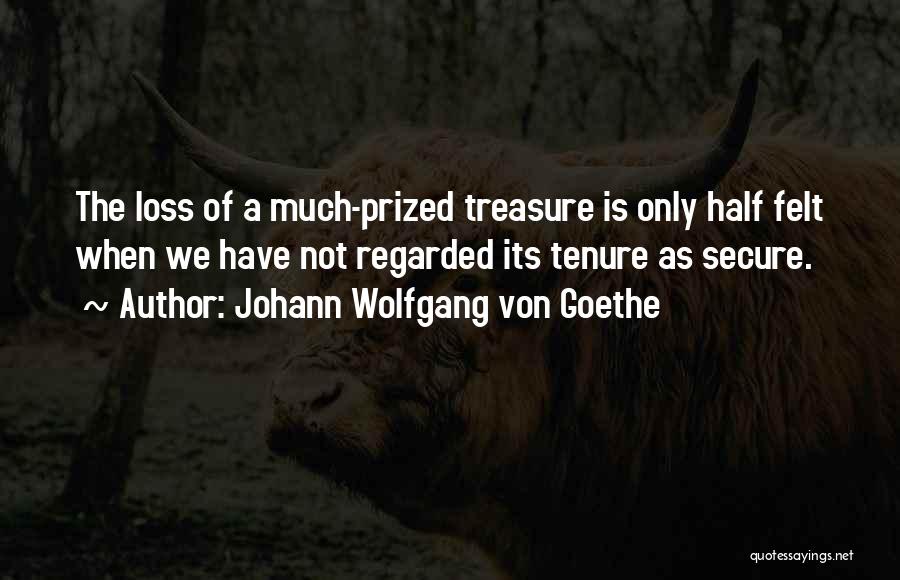 A Loss Quotes By Johann Wolfgang Von Goethe