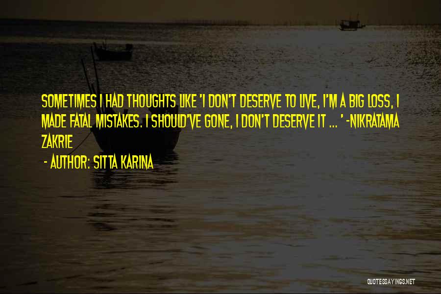 A Loss Quotes By Sitta Karina