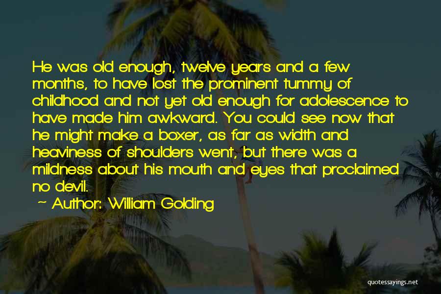 A Lost Childhood Quotes By William Golding