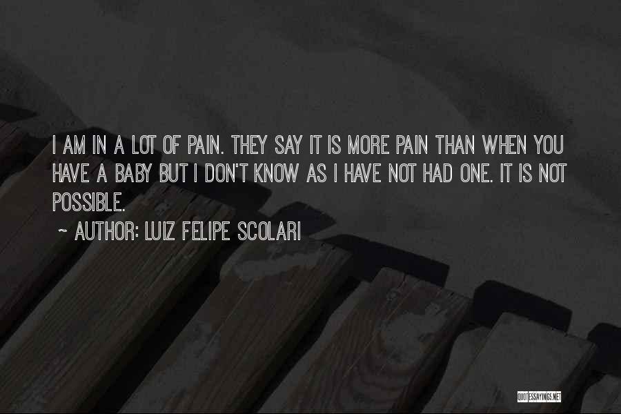 A Lot Of Pain Quotes By Luiz Felipe Scolari