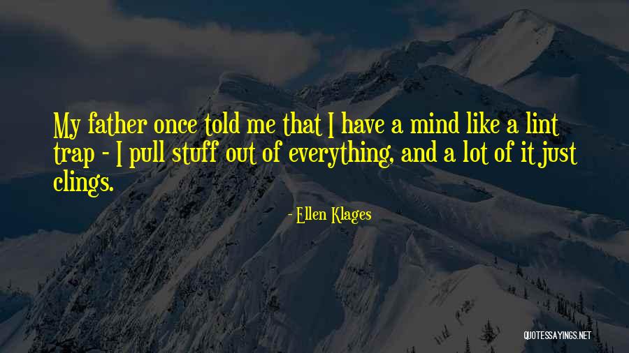 A Lot Of Stuff On My Mind Quotes By Ellen Klages A Lot Of Stuff On My Mind Quotes By Ellen Klages