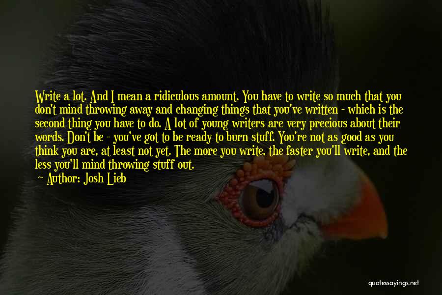 A Lot Of Stuff On My Mind Quotes By Josh Lieb