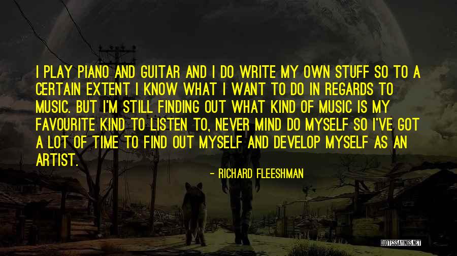 A Lot Of Stuff On My Mind Quotes By Richard Fleeshman