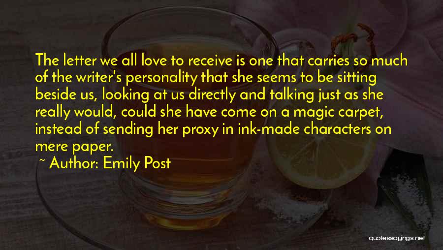 A Love Letter Quotes By Emily Post