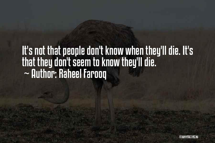 A Loved One's Death Quotes By Raheel Farooq