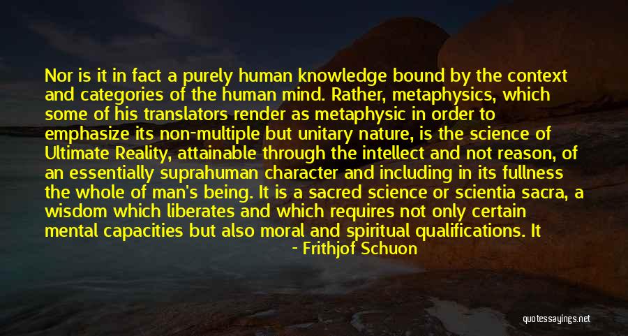 A Man Character Quotes By Frithjof Schuon