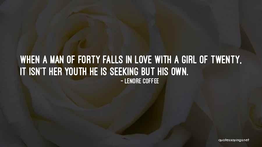 A Man Falling In Love Quotes By Lenore Coffee