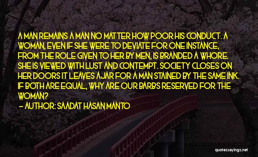 A Man Is Lust Quotes By Saadat Hasan Manto