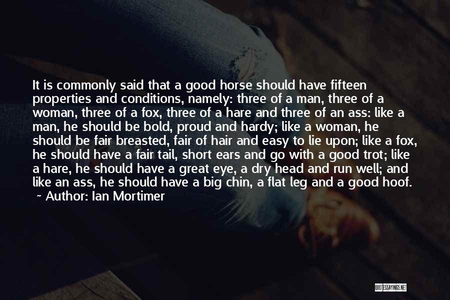 A Man Should Be Proud Of His Woman Quotes By Ian Mortimer