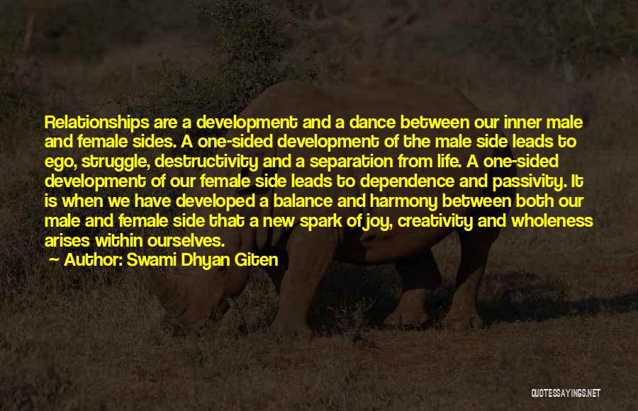 A Man Should Love His Woman Quotes By Swami Dhyan Giten