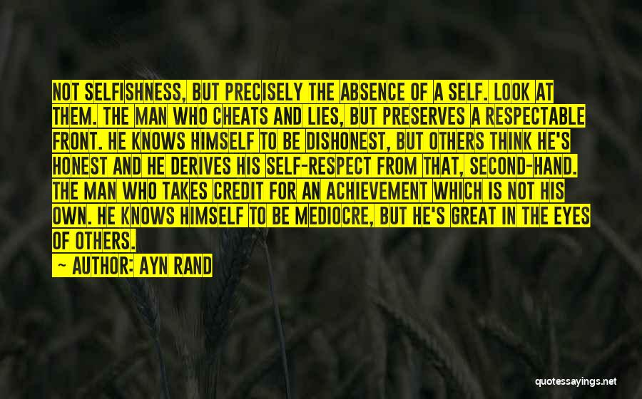 A Man That Cheats Quotes By Ayn Rand