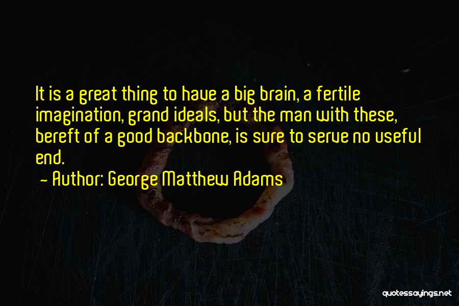 A Man With No Backbone Quotes By George Matthew Adams