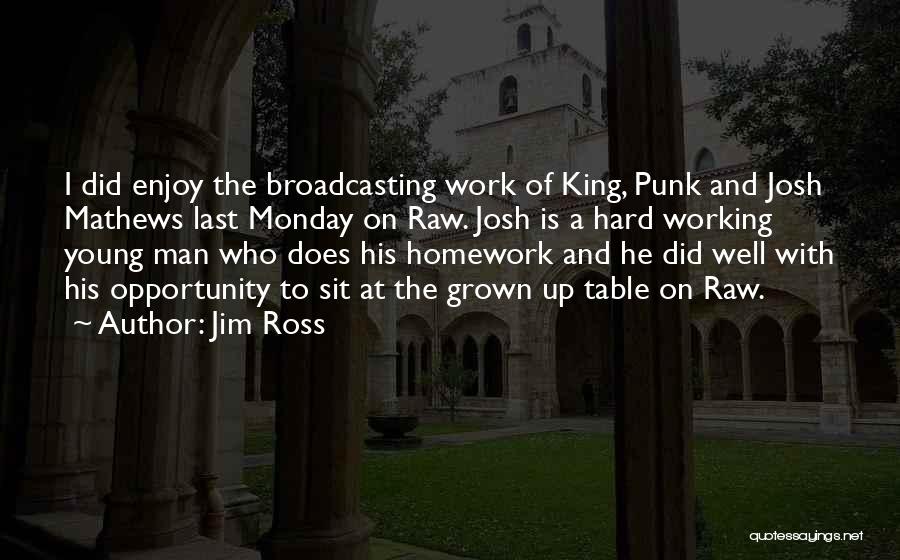 A Man Working Hard Quotes By Jim Ross