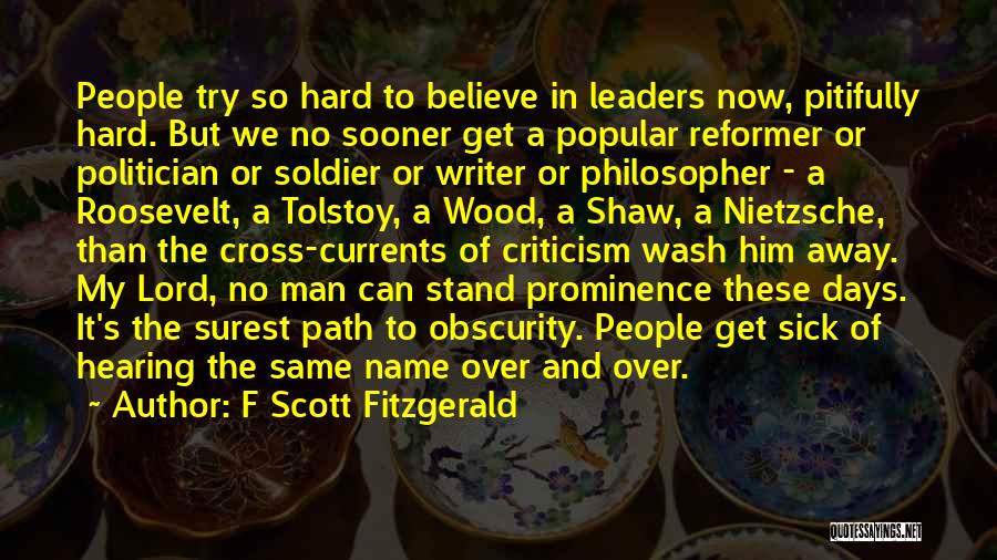 A Man's Name Quotes By F Scott Fitzgerald