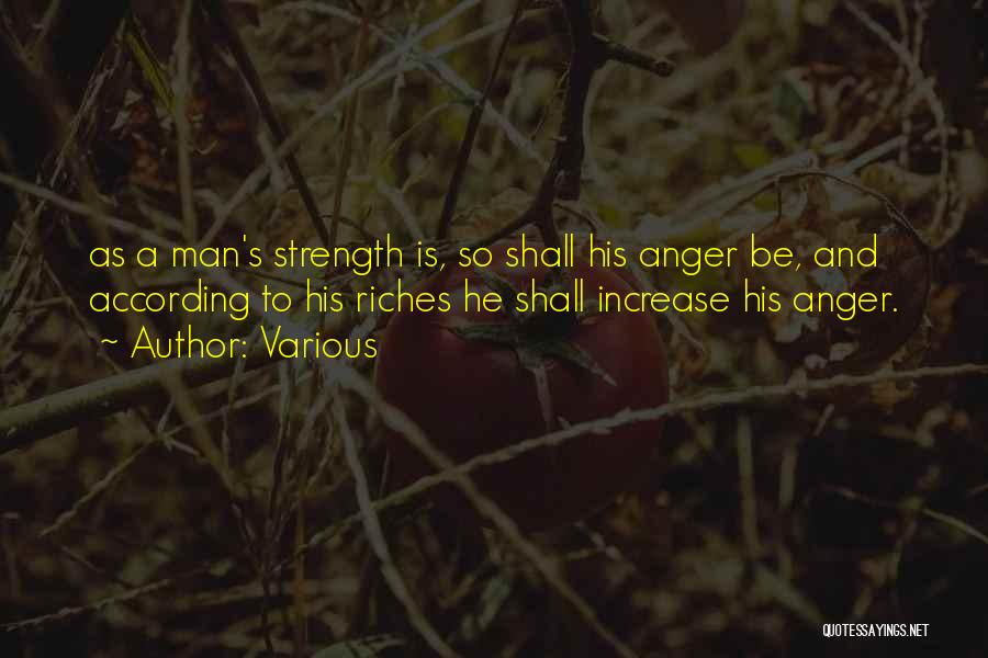 A Man's Strength Quotes By Various