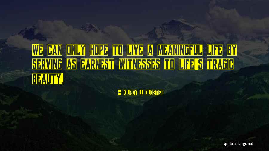A Meaningful Life Quotes By Kilroy J. Oldster A Meaningful Life Quotes By Kilroy J. Oldster