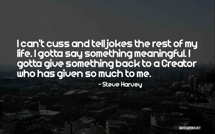 A Meaningful Life Quotes By Steve Harvey A Meaningful Life Quotes By Steve Harvey