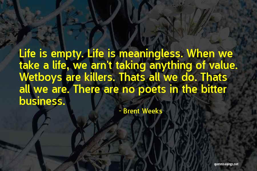 A Meaningless Life Quotes By Brent Weeks