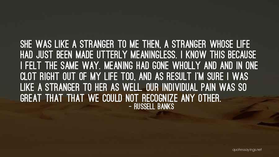 A Meaningless Life Quotes By Russell Banks