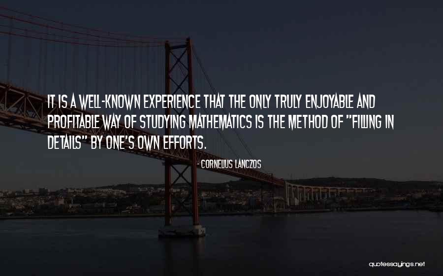 A Method Of Studying Quotes By Cornelius Lanczos A Method Of Studying Quotes By Cornelius Lanczos