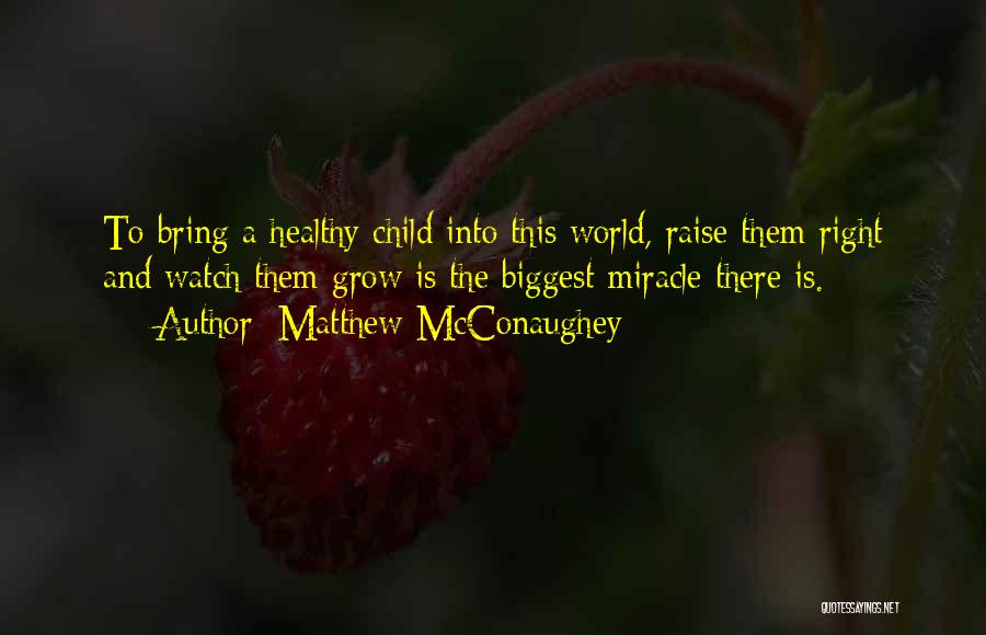 A Miracle Child Quotes By Matthew McConaughey