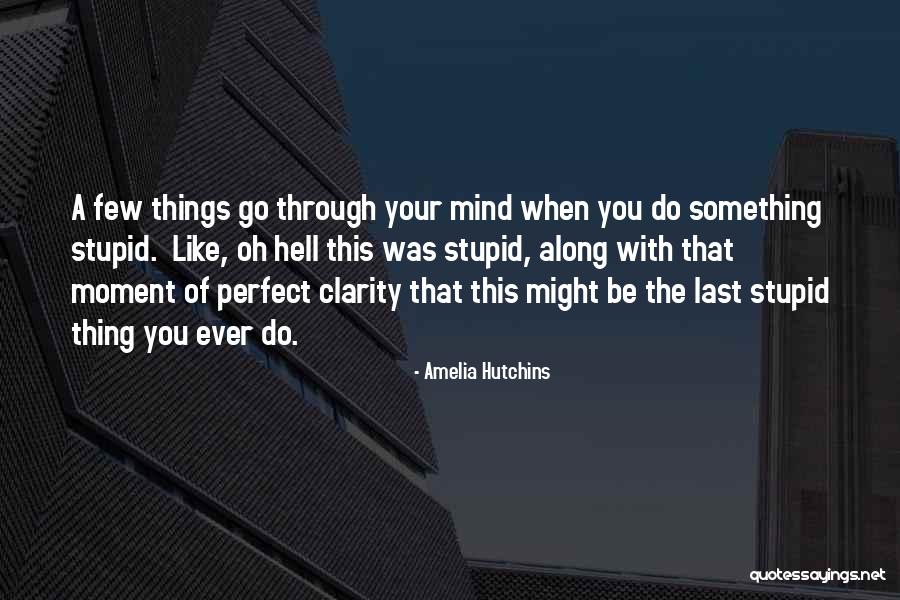 A Moment Of Clarity Quotes By Amelia Hutchins