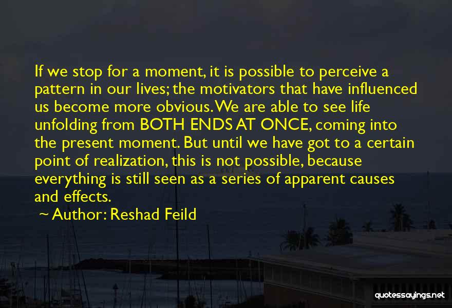 A Moment Of Realization Quotes By Reshad Feild