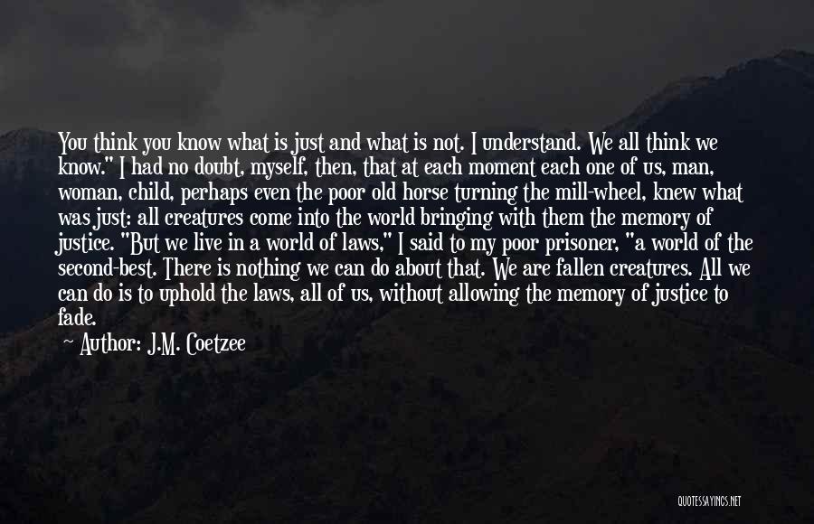 A Moment With You Quotes By J.M. Coetzee