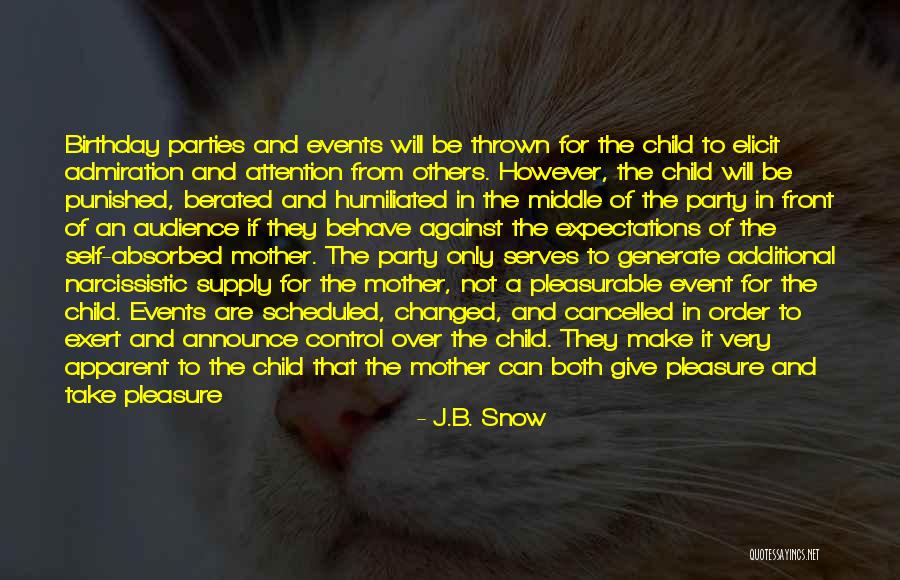 A Mother's Birthday Quotes By J.B. Snow