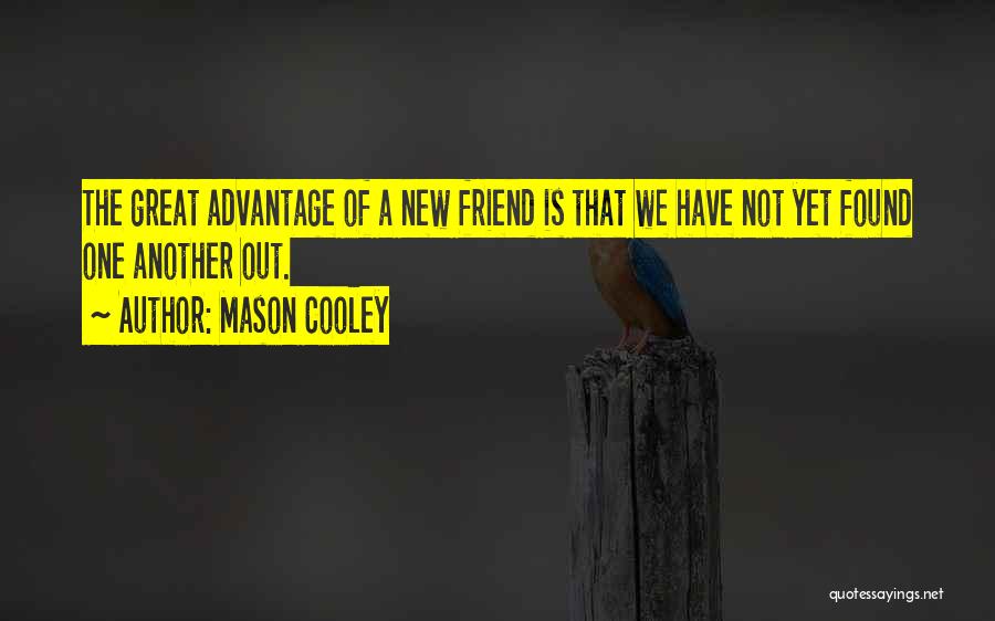 A New Friend Quotes By Mason Cooley