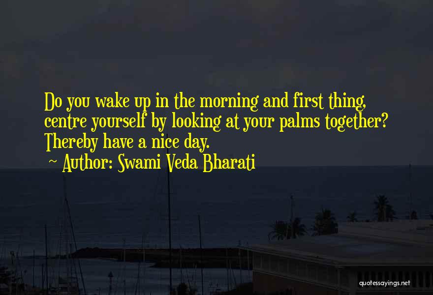 A Nice Day Quotes By Swami Veda Bharati