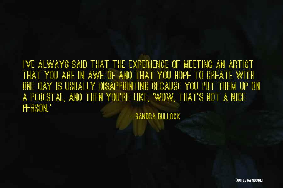 A Nice Person Quotes By Sandra Bullock A Nice Person Quotes By Sandra Bullock