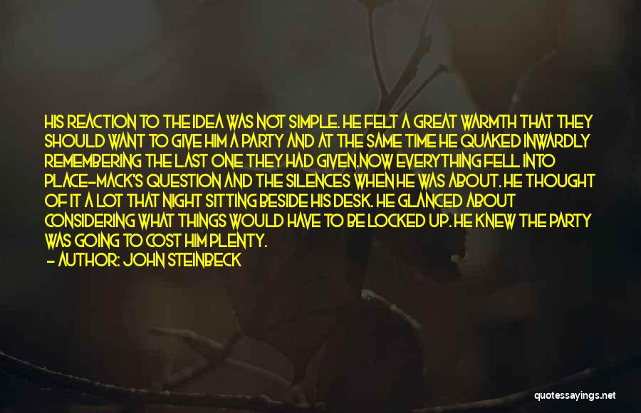 A Night Quotes By John Steinbeck