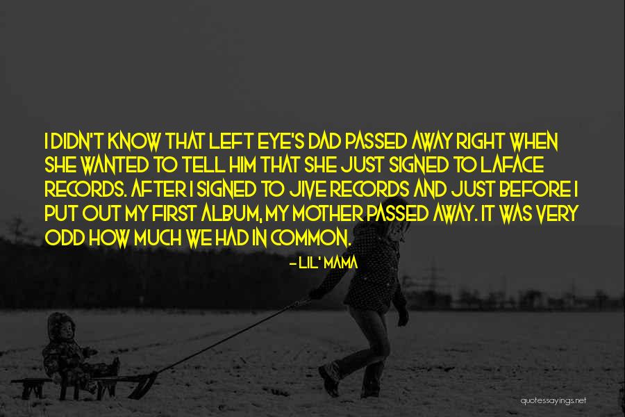 A Passed Away Mother Quotes By Lil' Mama