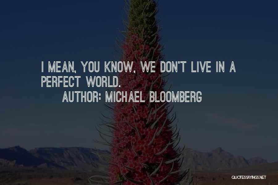 A Perfect World Quotes By Michael Bloomberg