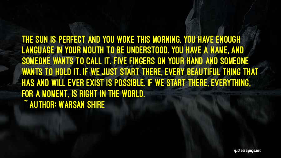 A Perfect World Quotes By Warsan Shire