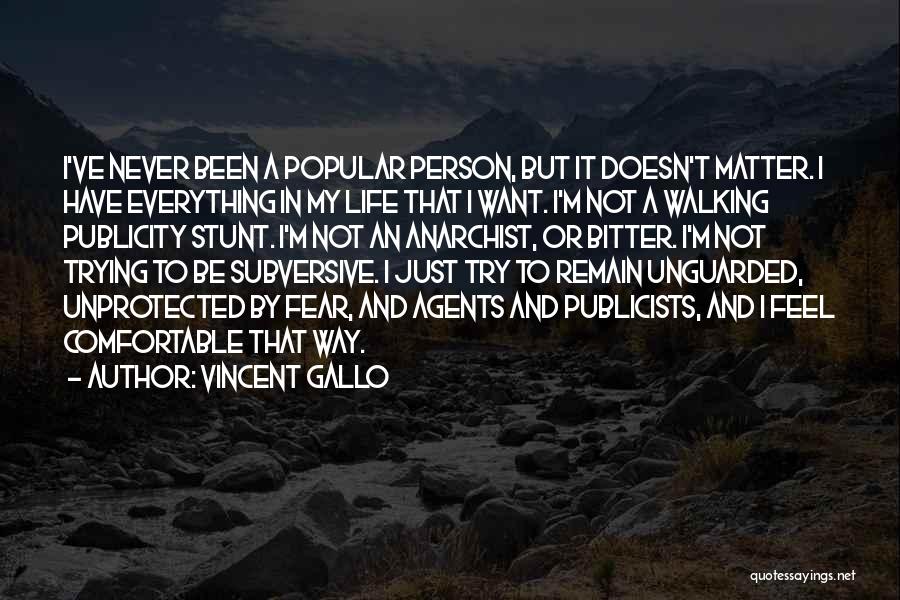 A Person Who Is Bitter Quotes By Vincent Gallo