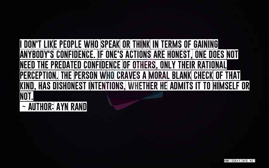 A Person's Actions Quotes By Ayn Rand