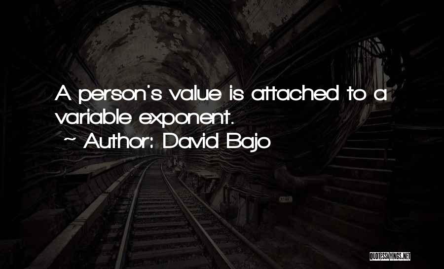 A Person's Value Quotes By David Bajo